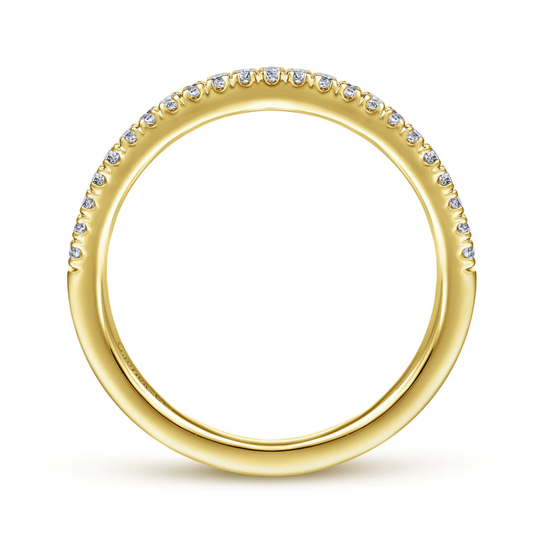 14K Yellow Gold Matching Wedding Band - 0.15 ct - Shot 2