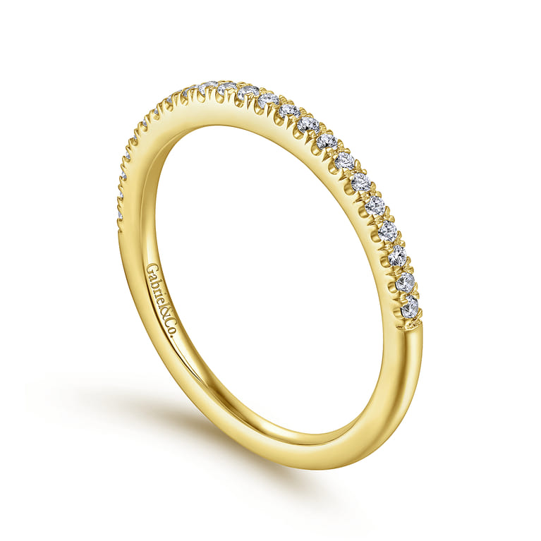14K Yellow Gold Matching Wedding Band - 0.15 ct - Shot 3
