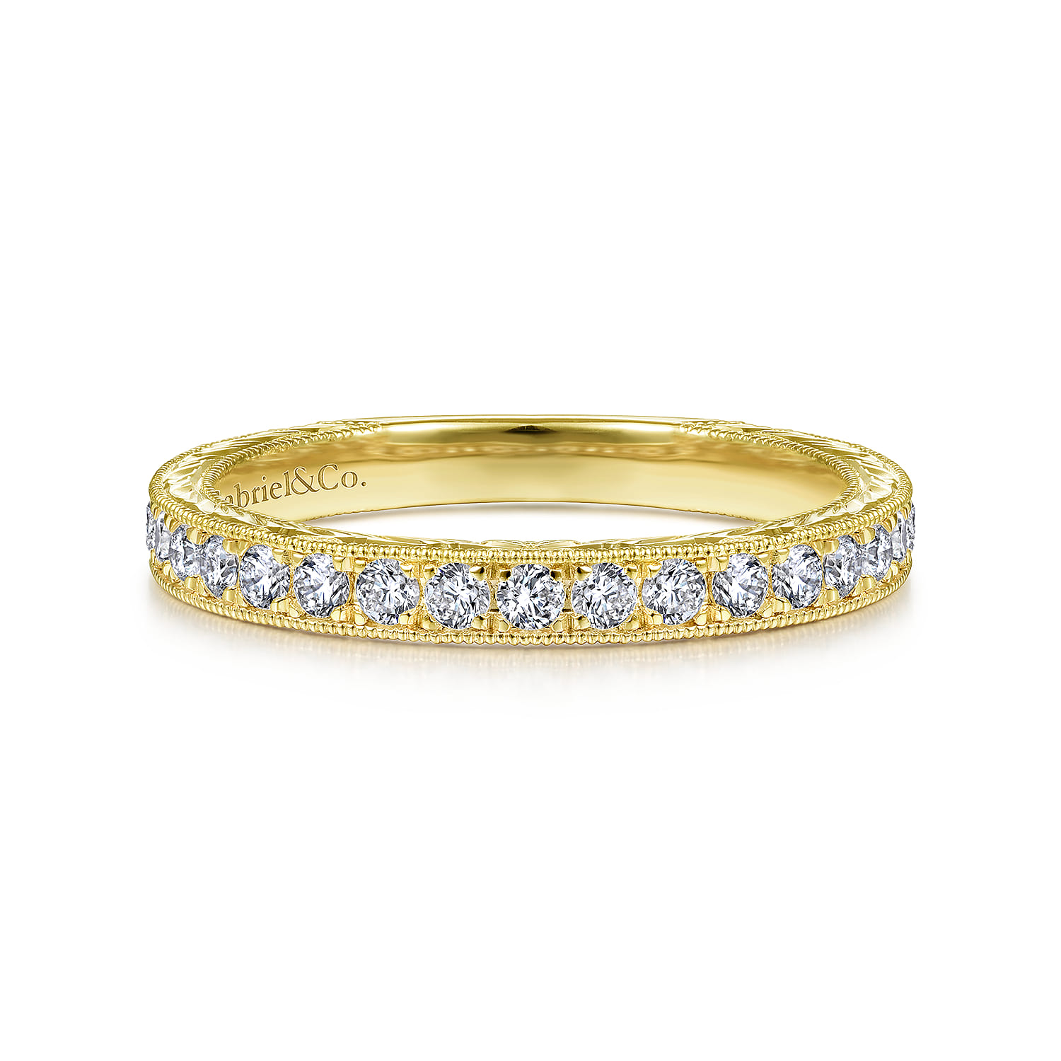 14K Yellow Gold Matching Wedding Band - 0.35 ct - Shot 1