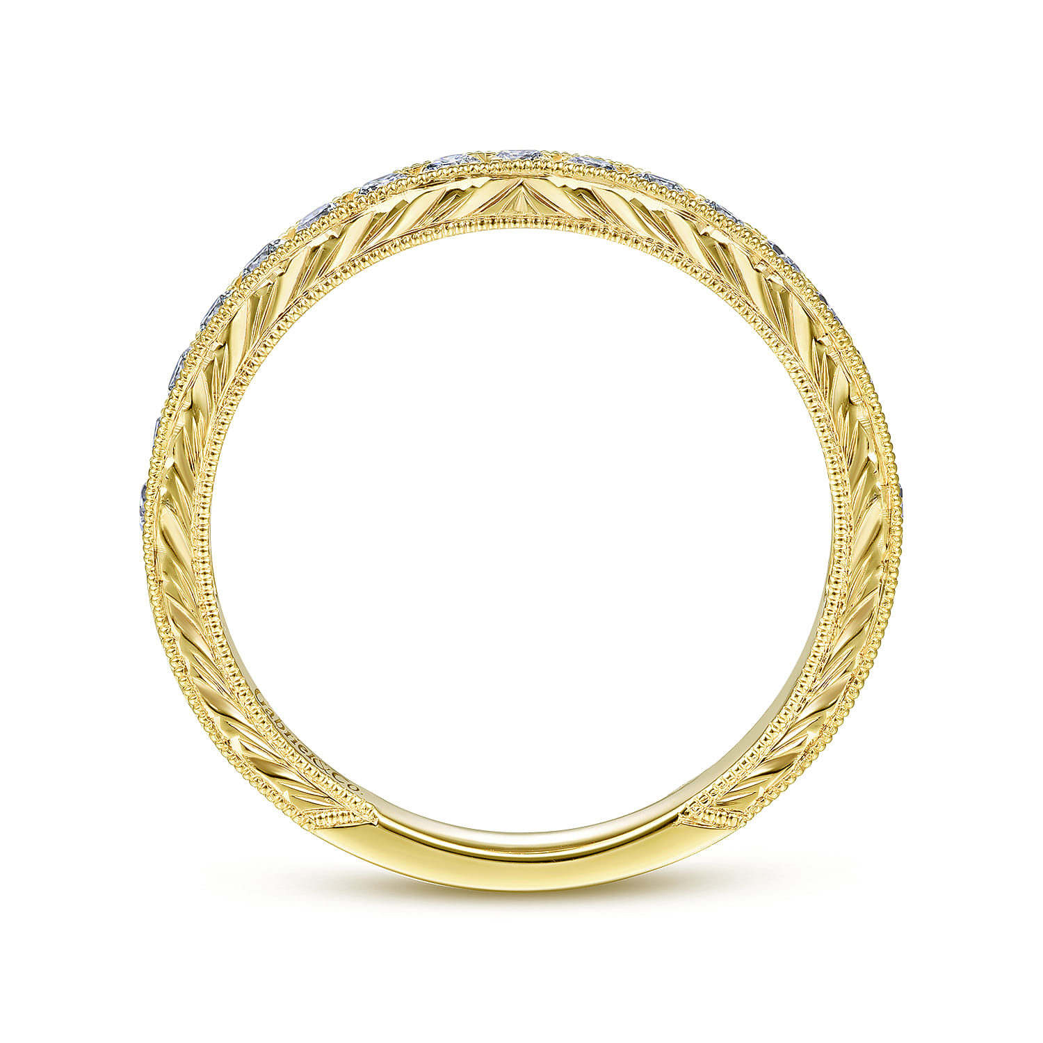 14K Yellow Gold Matching Wedding Band - 0.35 ct - Shot 2
