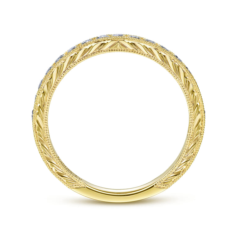 14K Yellow Gold Matching Wedding Band - 0.35 ct - Shot 2