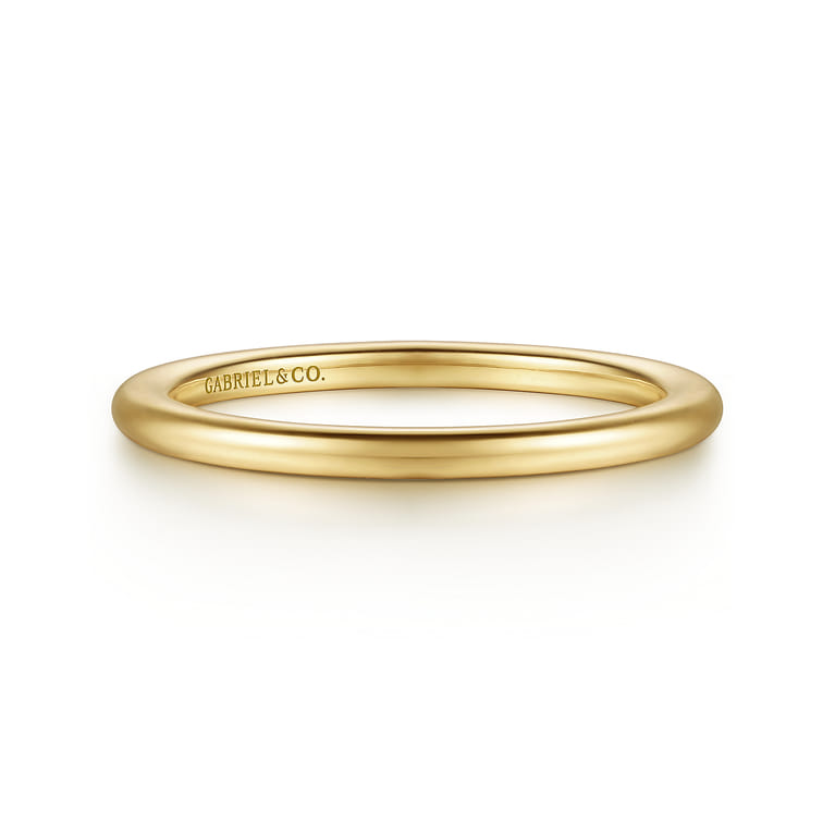14K Yellow Gold Matching Wedding Band - Shot 1