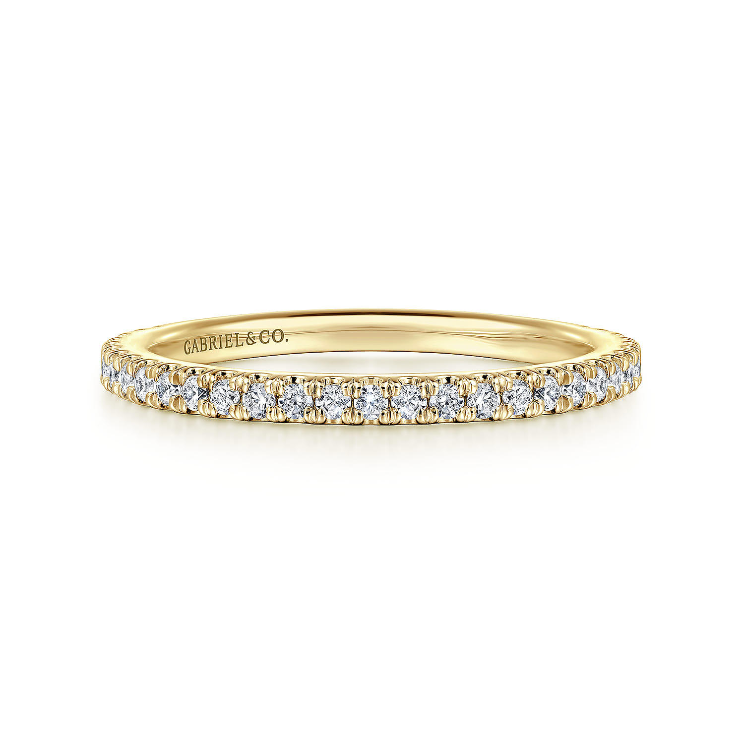 14K Yellow Gold Matching Wedding Band - 0.3 ct - Shot 1