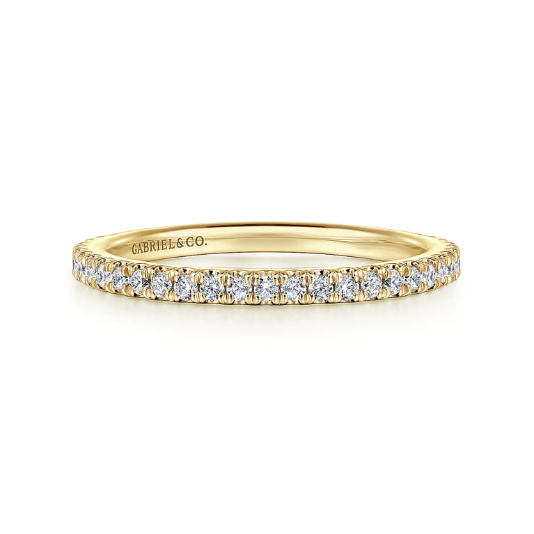 14K Yellow Gold Matching Wedding Band - 0.3 ct - Shot 1
