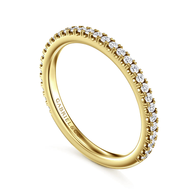 14K Yellow Gold Matching Wedding Band - 0.3 ct - Shot 3