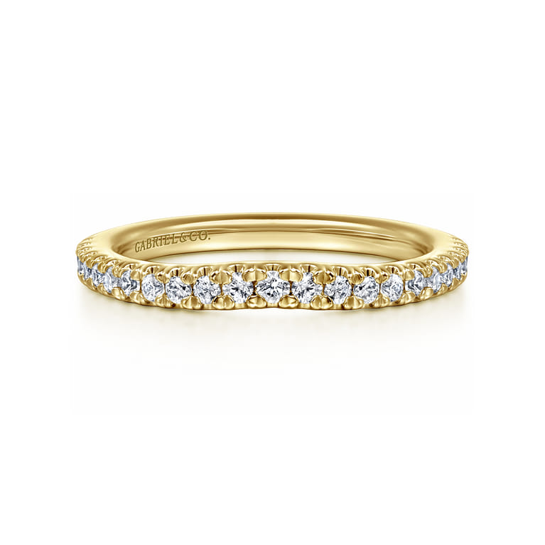 14K Yellow Gold Matching Wedding Band - 0.3 ct - Shot 1