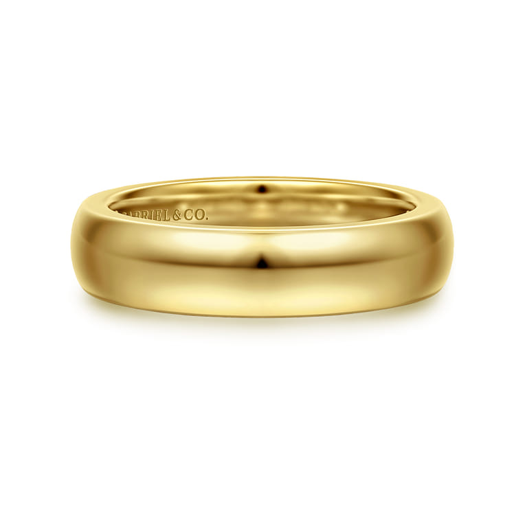 14K Yellow Gold Matching Wedding Band - Shot 1