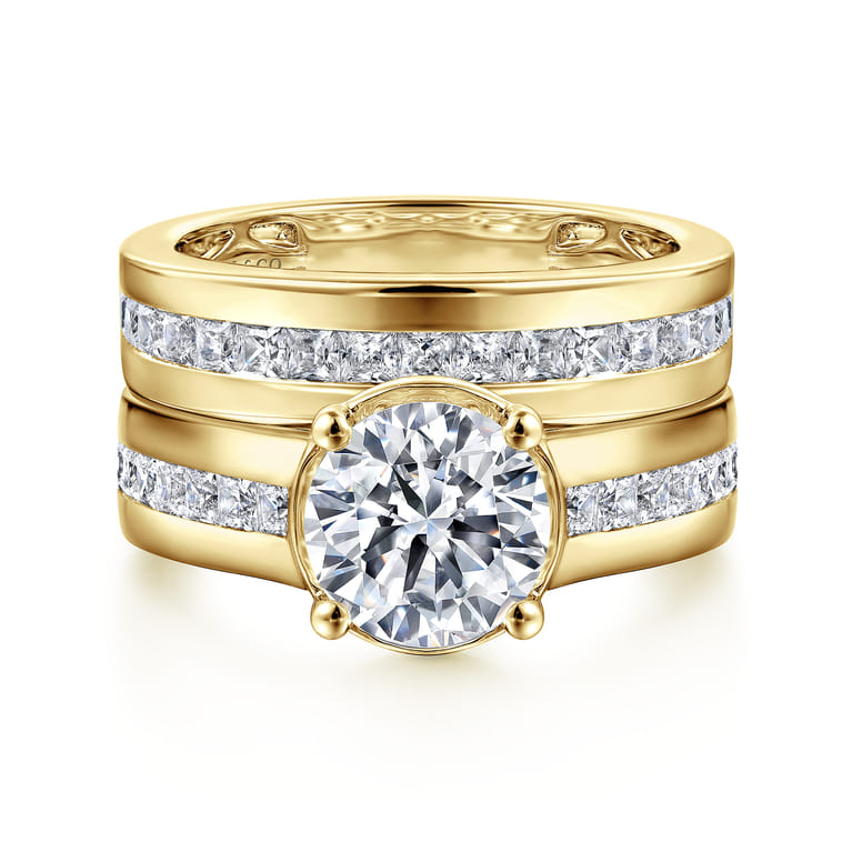 14K Yellow Gold Matching Wedding Band - 0.65 ct - Shot 4