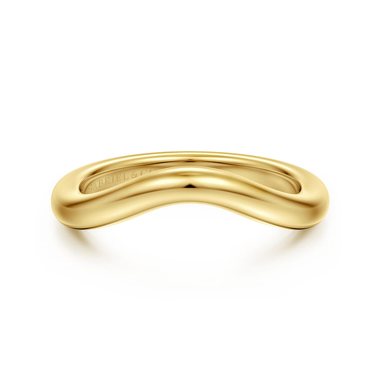 14K Yellow Gold Matching Wedding Band - Shot 1