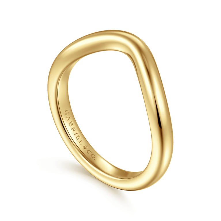 14K Yellow Gold Matching Wedding Band - Shot 3
