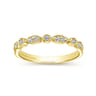 14K Yellow Gold Matching Wedding Band - 0.1 ct