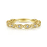 14K Yellow Gold Matching Wedding Band - 0.12 ct
