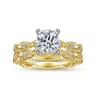 14K Yellow Gold Matching Wedding Band - 0.12 ct