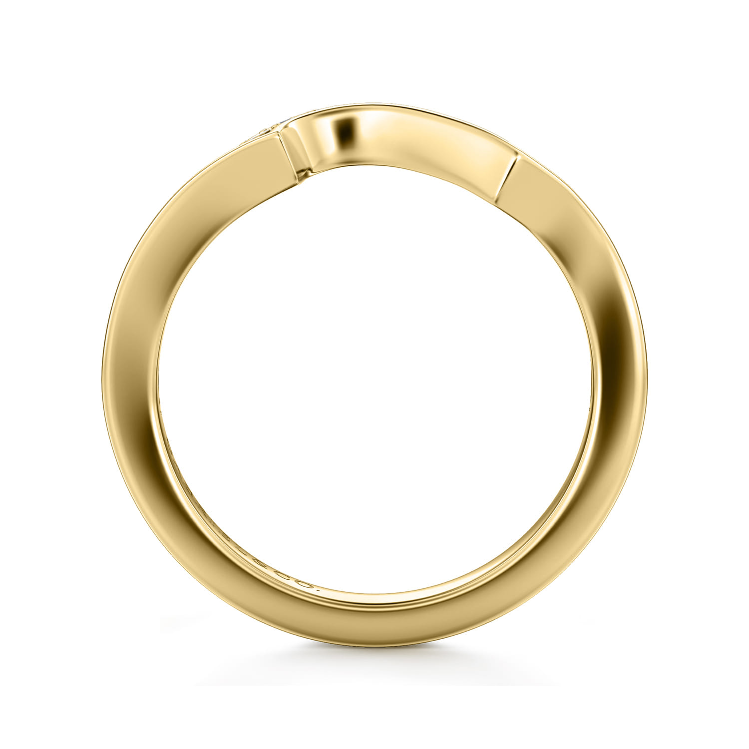 14K Yellow Gold Matching Wedding Band - 0.18 ct - Shot 2