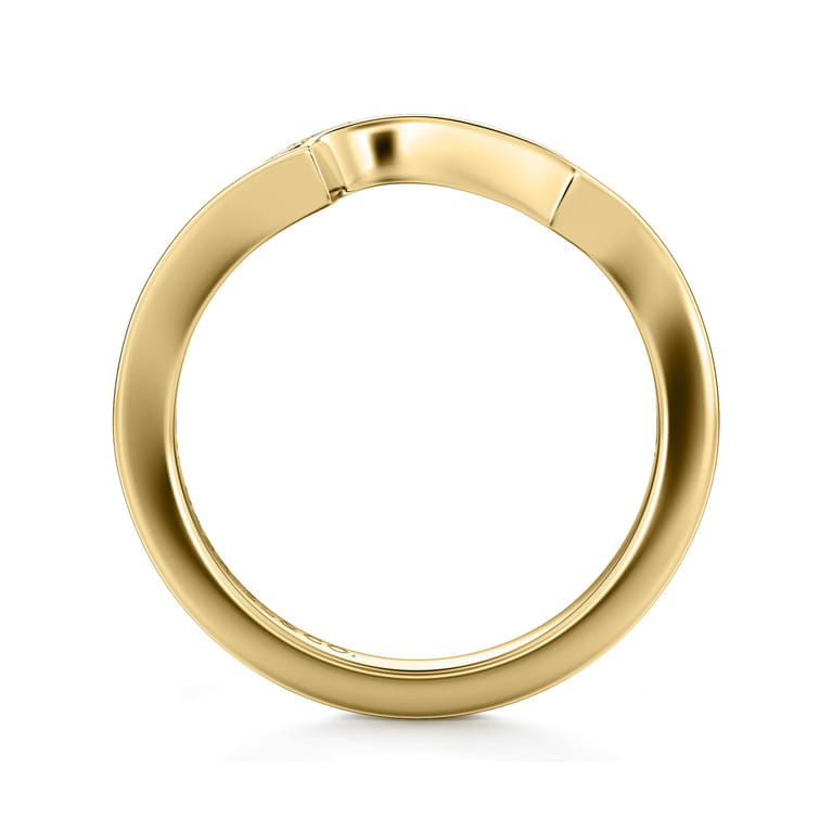 14K Yellow Gold Matching Wedding Band - 0.18 ct - Shot 2