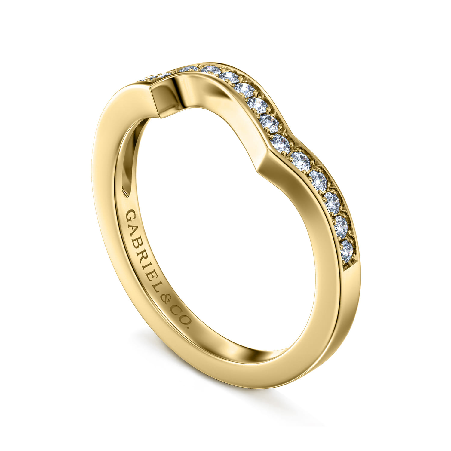 14K Yellow Gold Matching Wedding Band - 0.18 ct - Shot 3