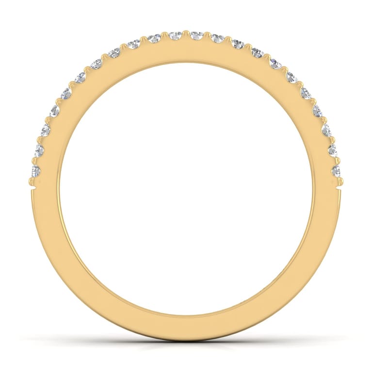 14K Yellow Gold Matching Wedding Band - 0.18 ct - Shot 2