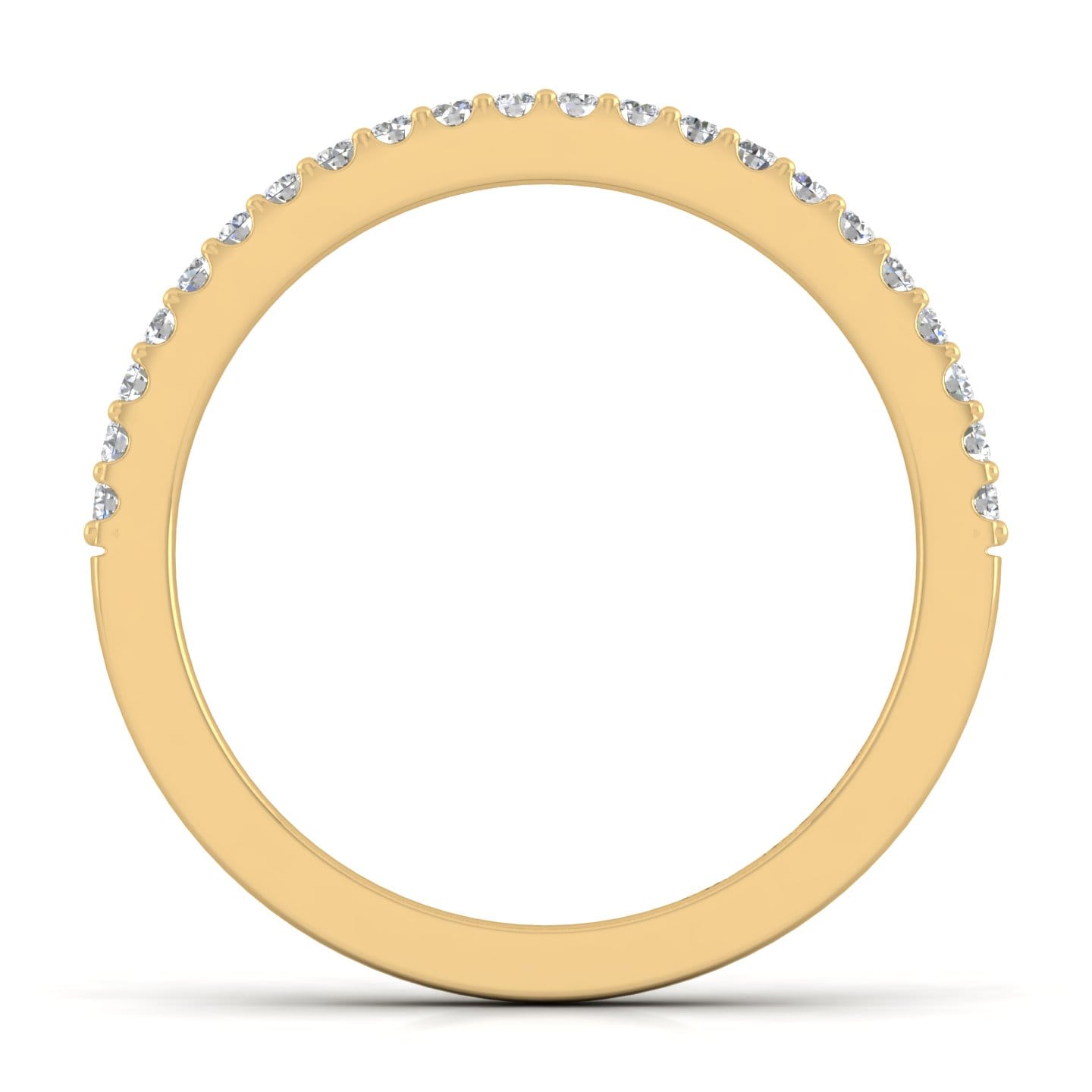 14K Yellow Gold Matching Wedding Band - 0.18 ct - Shot 2