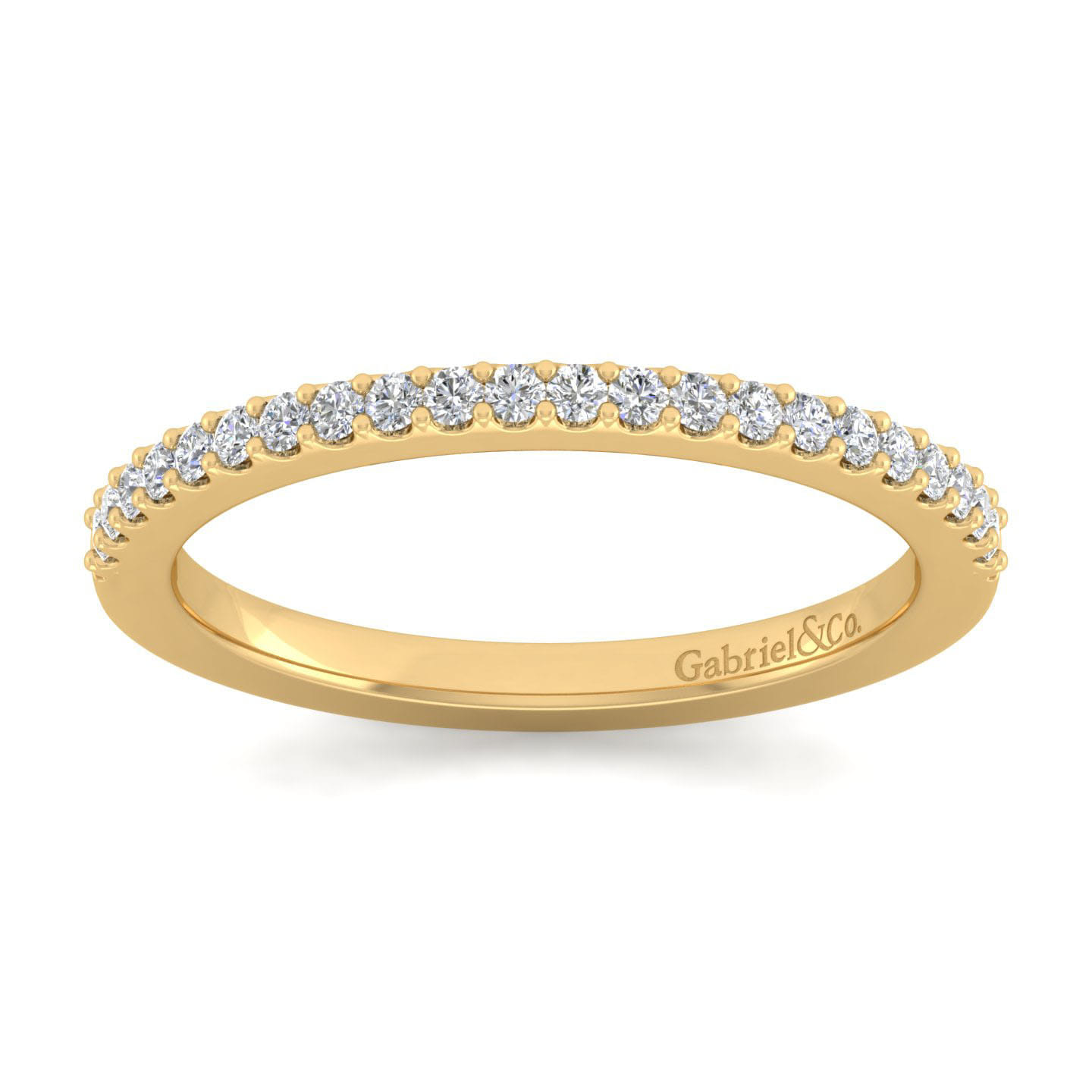 14K Yellow Gold Matching Wedding Band - 0.18 ct - Shot 4