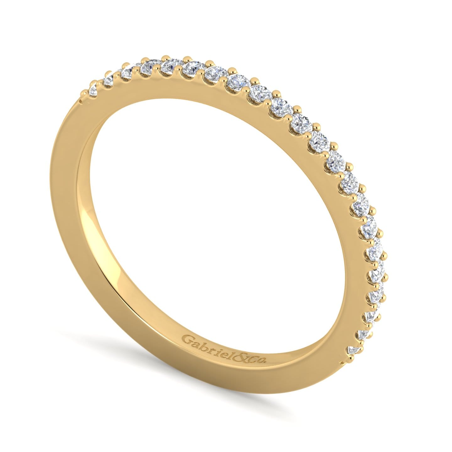 14K Yellow Gold Matching Wedding Band - 0.18 ct - Shot 3