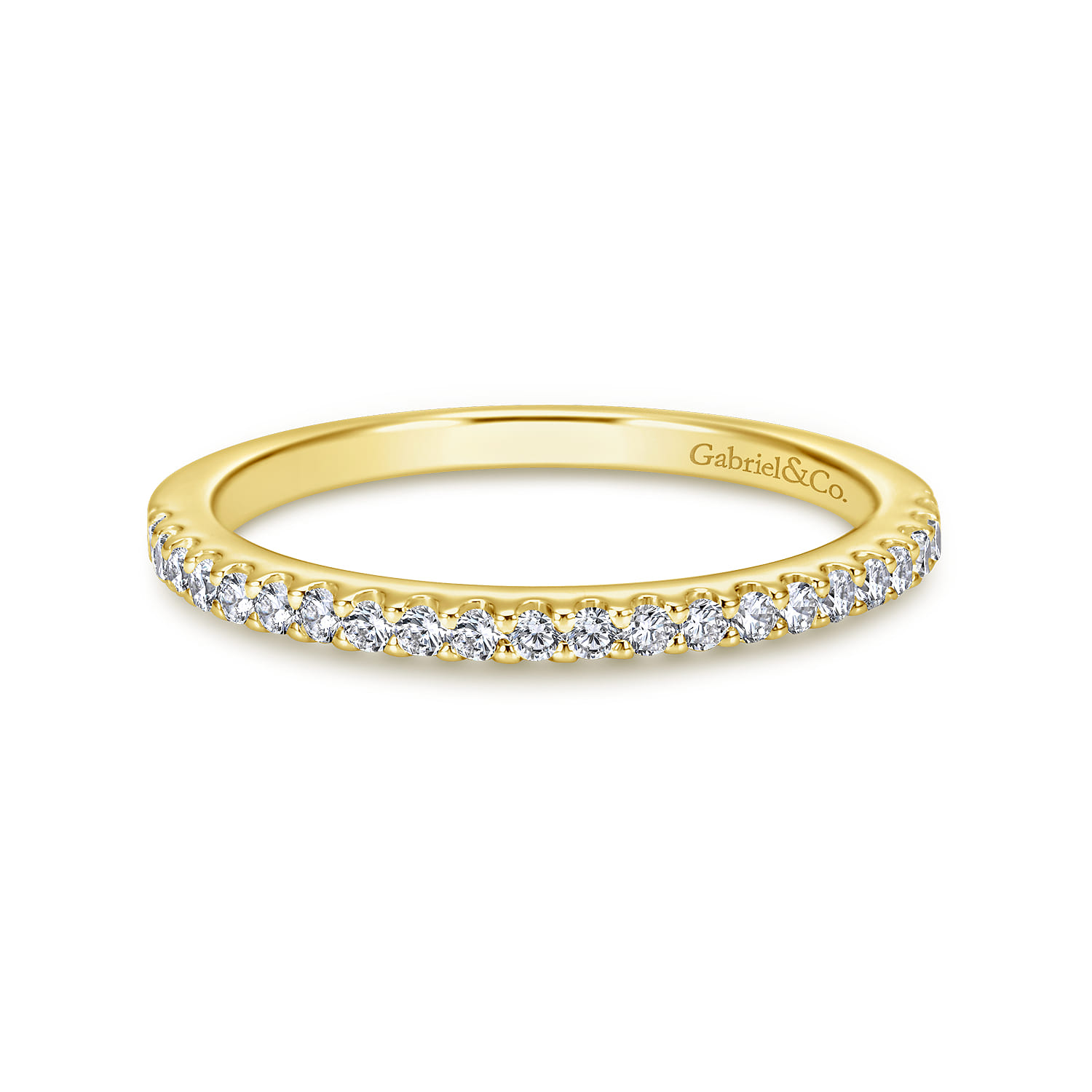14K Yellow Gold Matching Wedding Band - 0.18 ct - Shot 1
