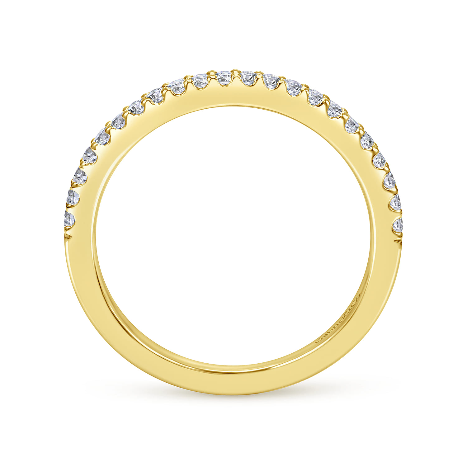 14K Yellow Gold Matching Wedding Band - 0.18 ct - Shot 2