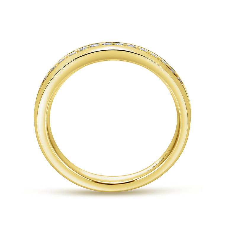 14K Yellow Gold Matching Wedding Band - 0.3 ct - Shot 2