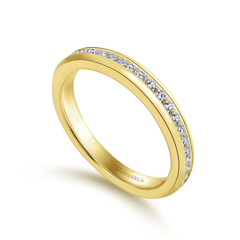 14K Yellow Gold Matching Wedding Band - 0.3 ct - Shot 3