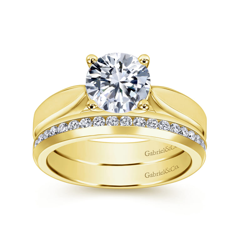 14K Yellow Gold Matching Wedding Band - 0.3 ct - Shot 4