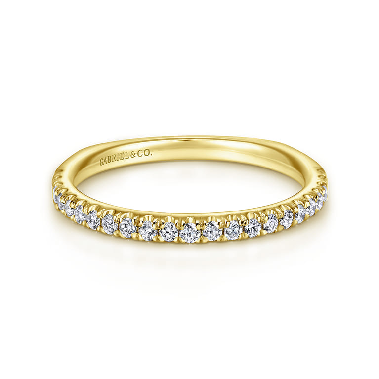 14K Yellow Gold Matching Wedding Band - 0.27 ct - Shot 1