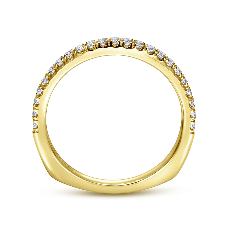 14K Yellow Gold Matching Wedding Band - 0.27 ct - Shot 2