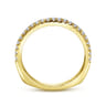 14K Yellow Gold Matching Wedding Band - 0.27 ct