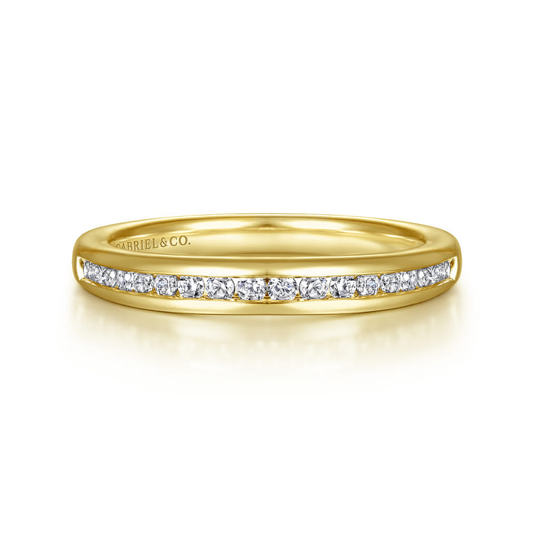 14K Yellow Gold  Matching Wedding Band - 0.25 ct - Shot 1