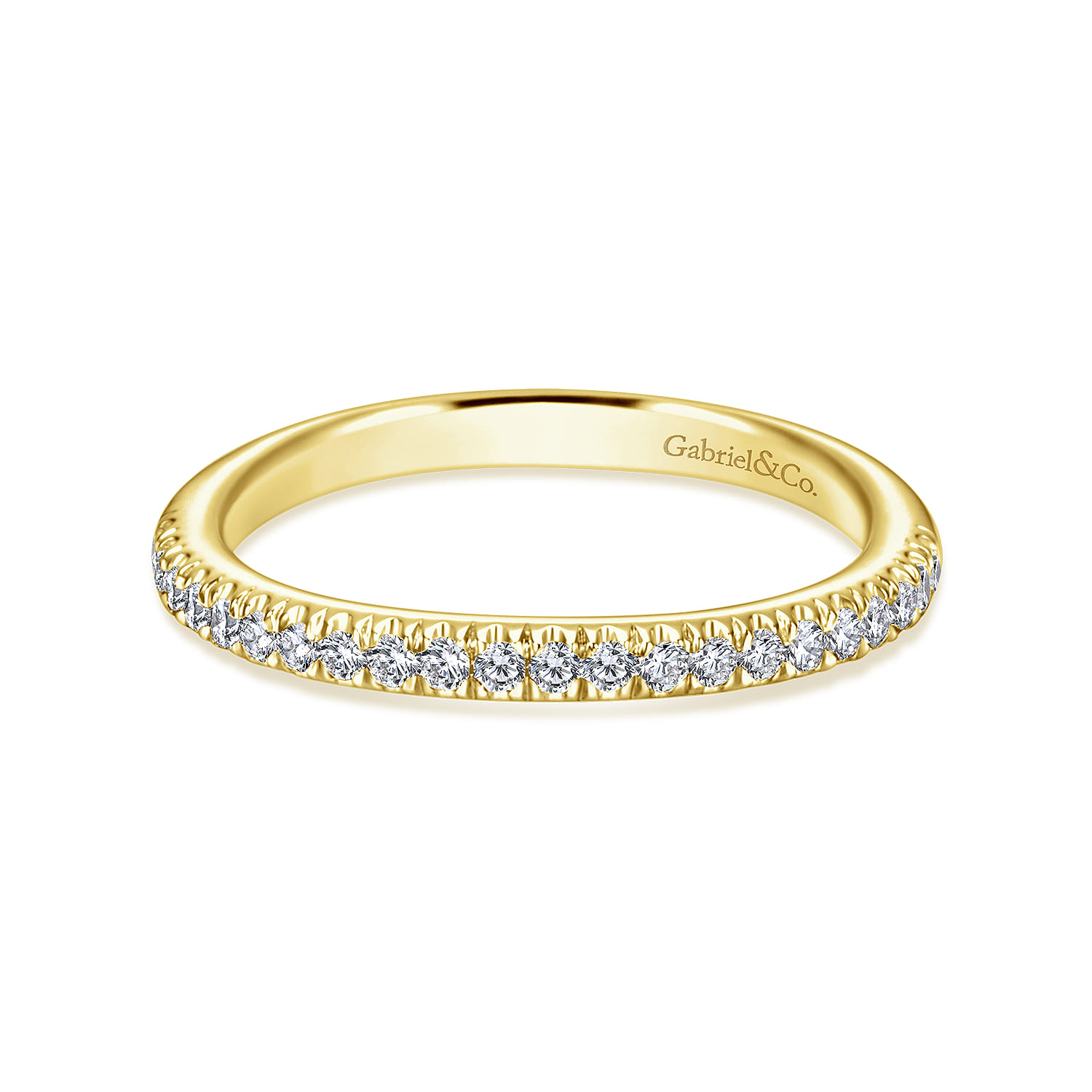 14K Yellow Gold Matching Wedding Band - 0.2 ct - Shot 1