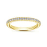 14K Yellow Gold Matching Wedding Band - 0.2 ct