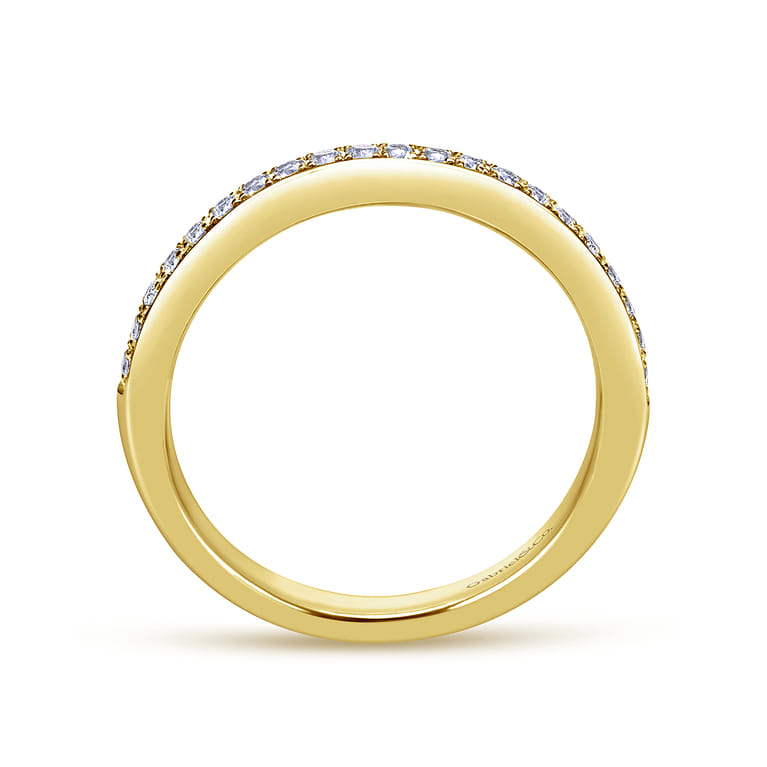 14K Yellow Gold Matching Wedding Band - 0.2 ct - Shot 2