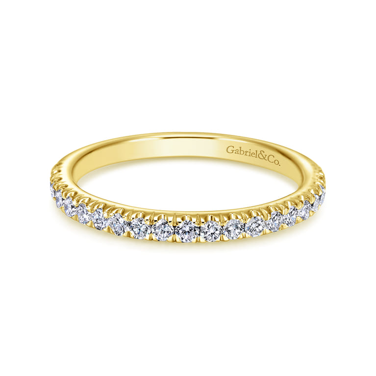 14K Yellow Gold  Matching Wedding Band - 0.36 ct - Shot 1