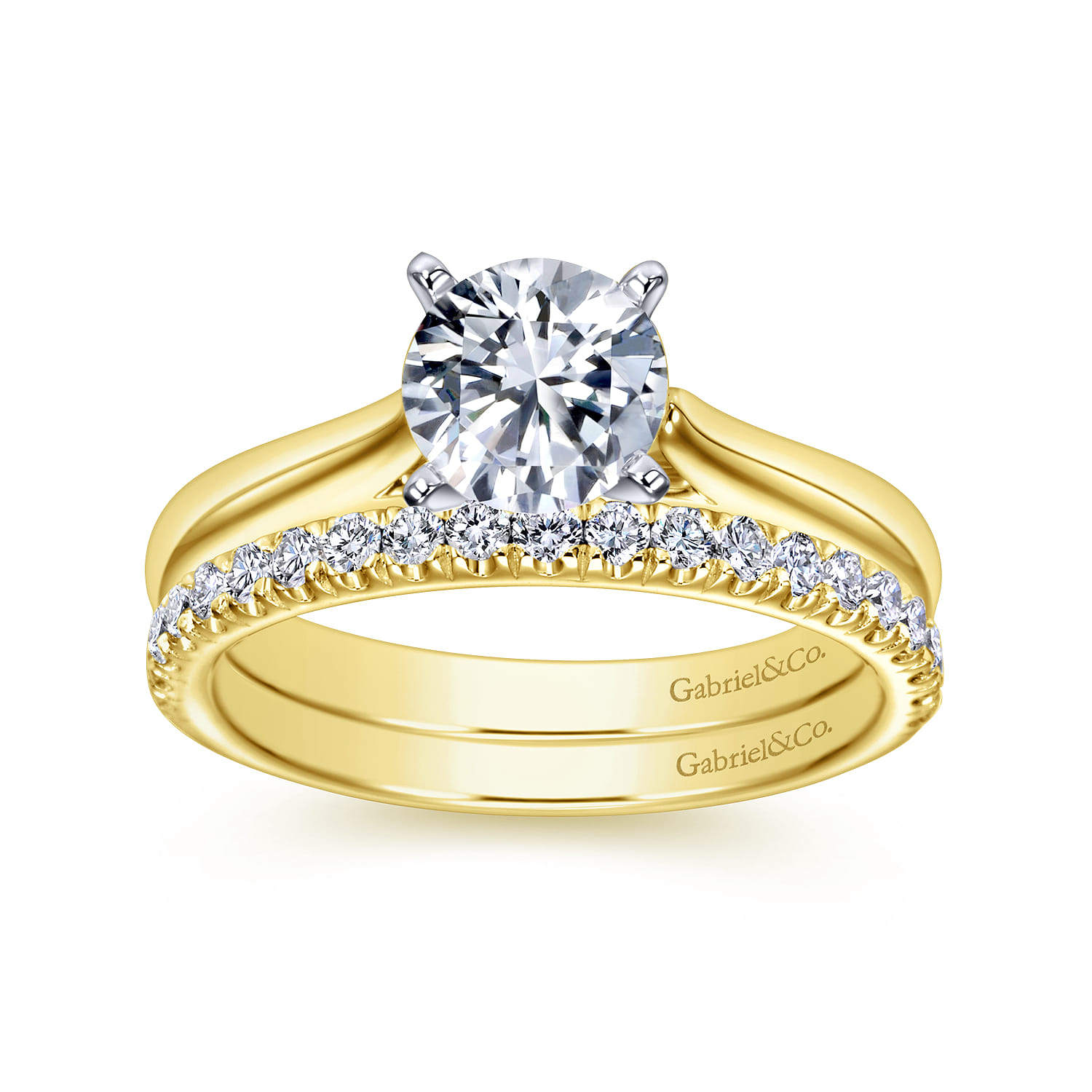 14K Yellow Gold  Matching Wedding Band - 0.36 ct - Shot 4