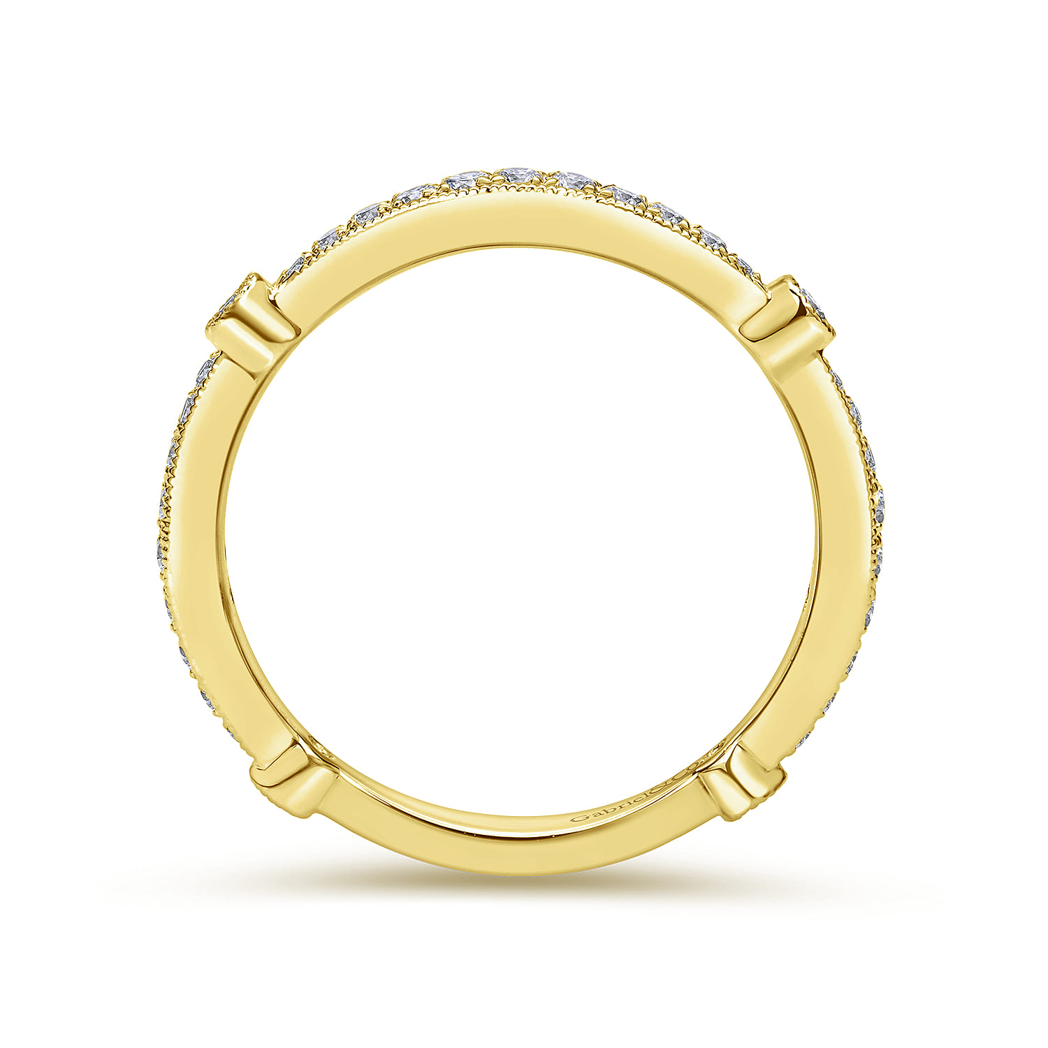14K Yellow Gold Matching Wedding Band - 0.27 ct - Shot 2