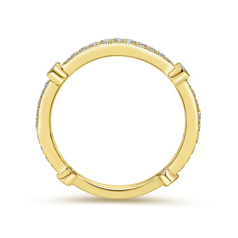 14K Yellow Gold Matching Wedding Band - 0.27 ct - Shot 2