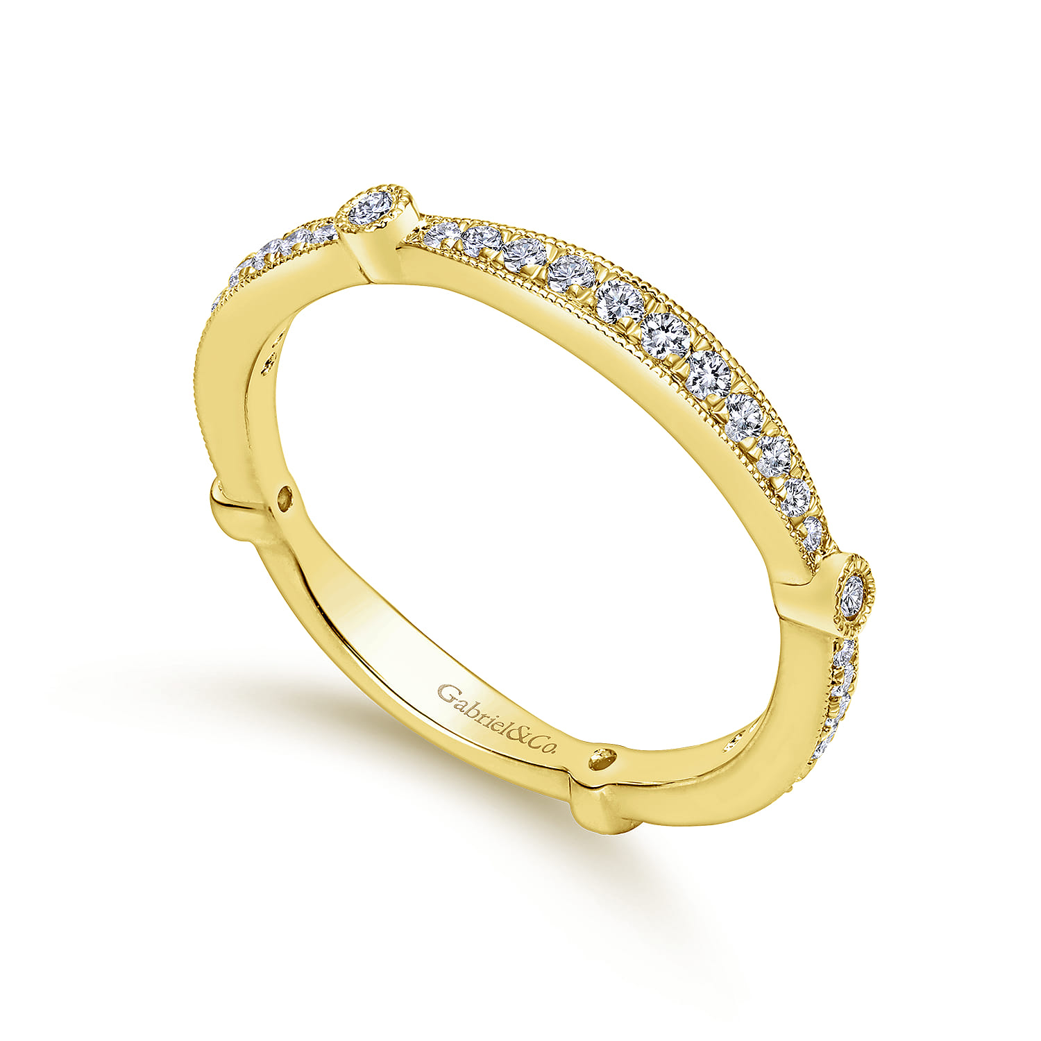 14K Yellow Gold Matching Wedding Band - 0.27 ct - Shot 3