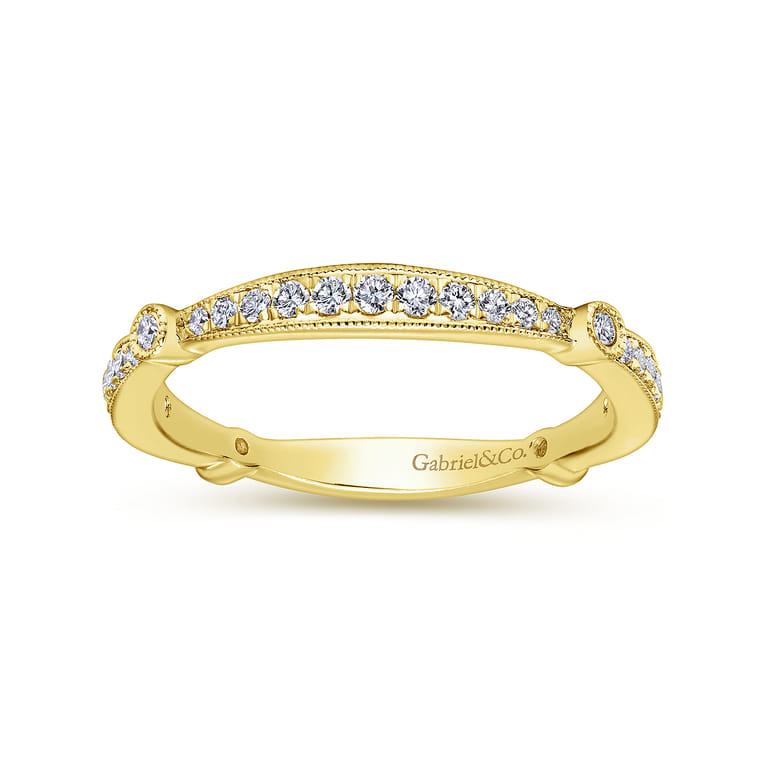 14K Yellow Gold Matching Wedding Band - 0.27 ct - Shot 5