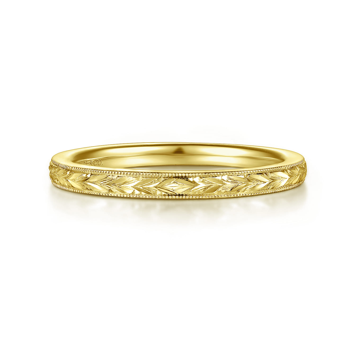 14K Yellow Gold Matching Wedding Band - Shot 1