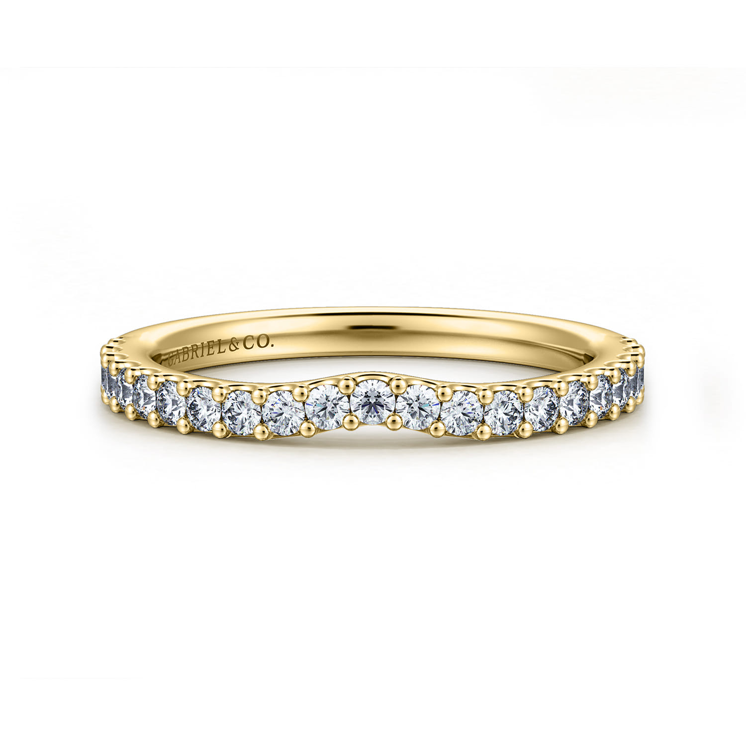 14K Yellow Gold Matching Wedding Band - 0.32 ct - Shot 1