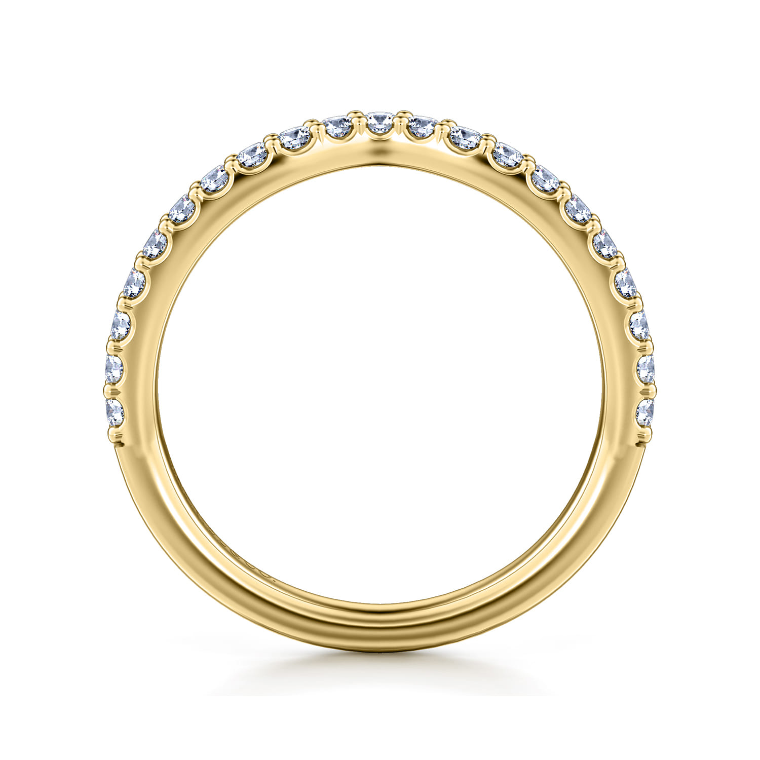 14K Yellow Gold Matching Wedding Band - 0.32 ct - Shot 2