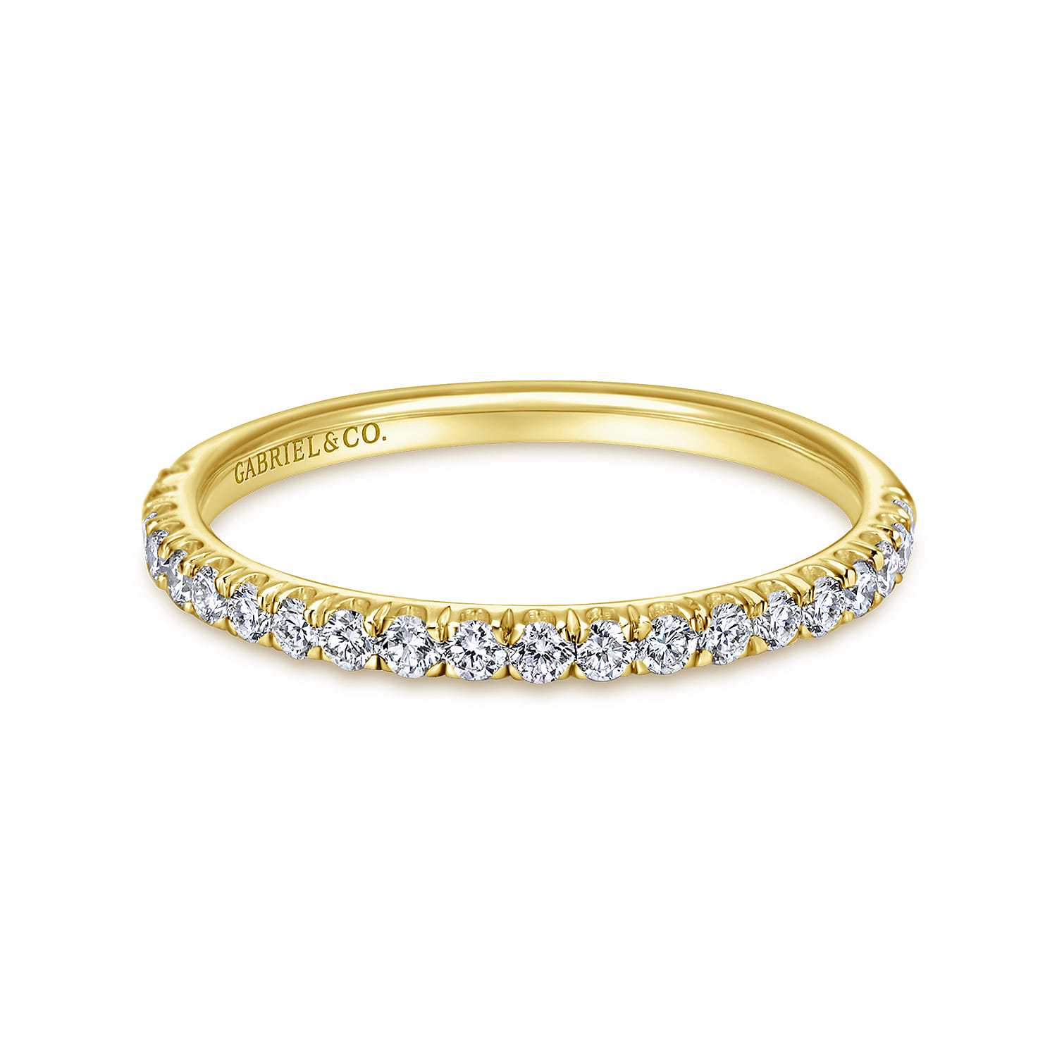 14K Yellow Gold Matching Wedding Band - 0.3 ct - Shot 1