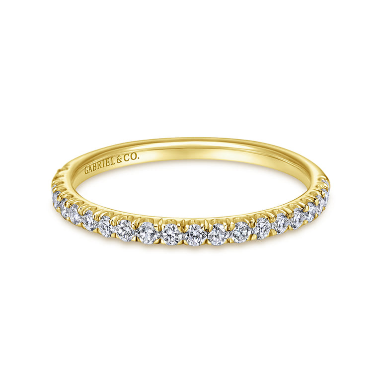 14K Yellow Gold Matching Wedding Band - 0.3 ct - Shot 1