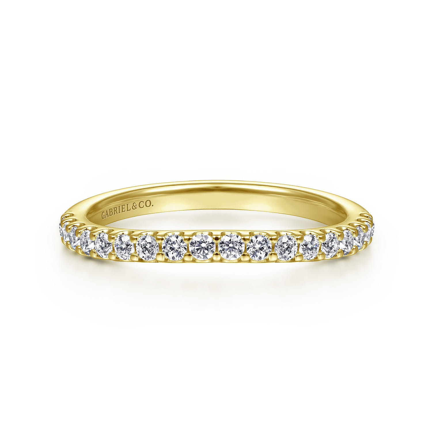 14K Yellow Gold Matching Wedding Band - 0.14 ct - Shot 1