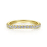 14K Yellow Gold Matching Wedding Band - 0.14 ct