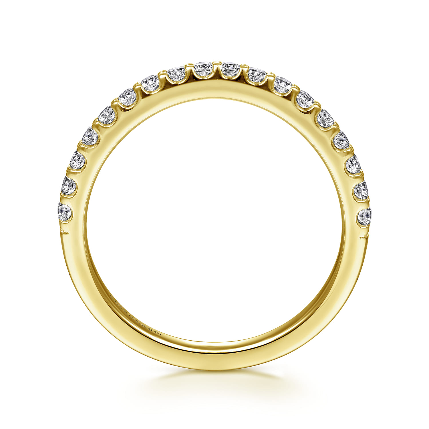 14K Yellow Gold Matching Wedding Band - 0.14 ct - Shot 2